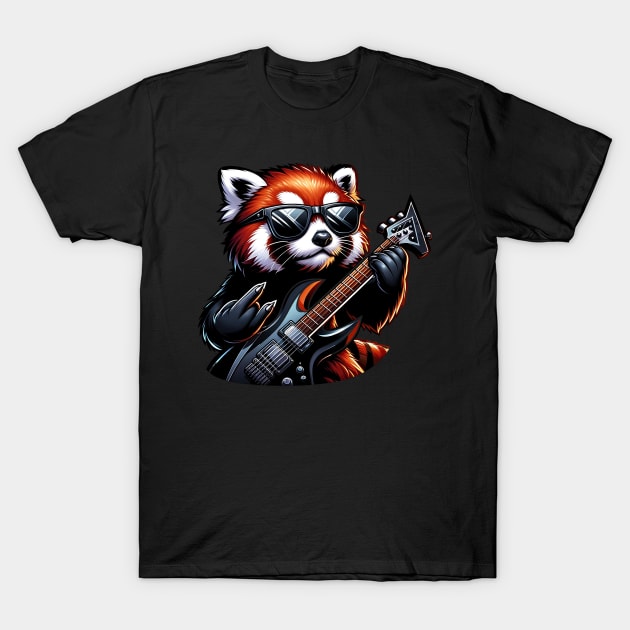 Cute Rock Animal - Red Panda T-Shirt by MasutaroOracle